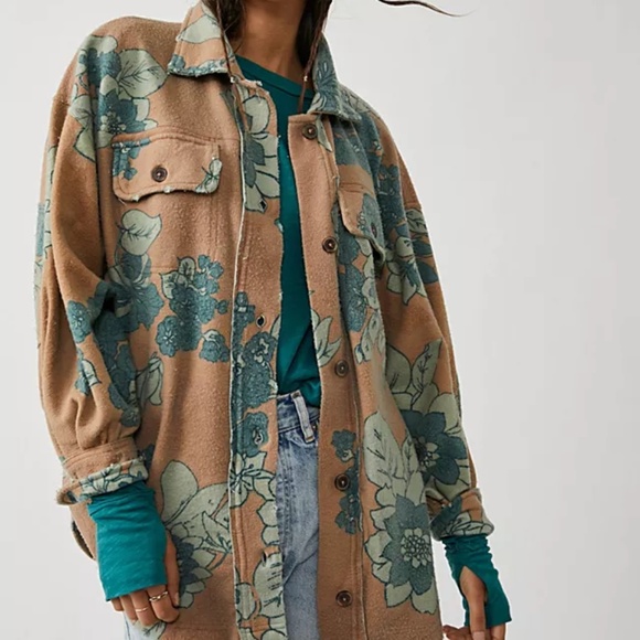 Free People Oversized Ruby Shirt Jacket Size M - Picture 3 of 13
